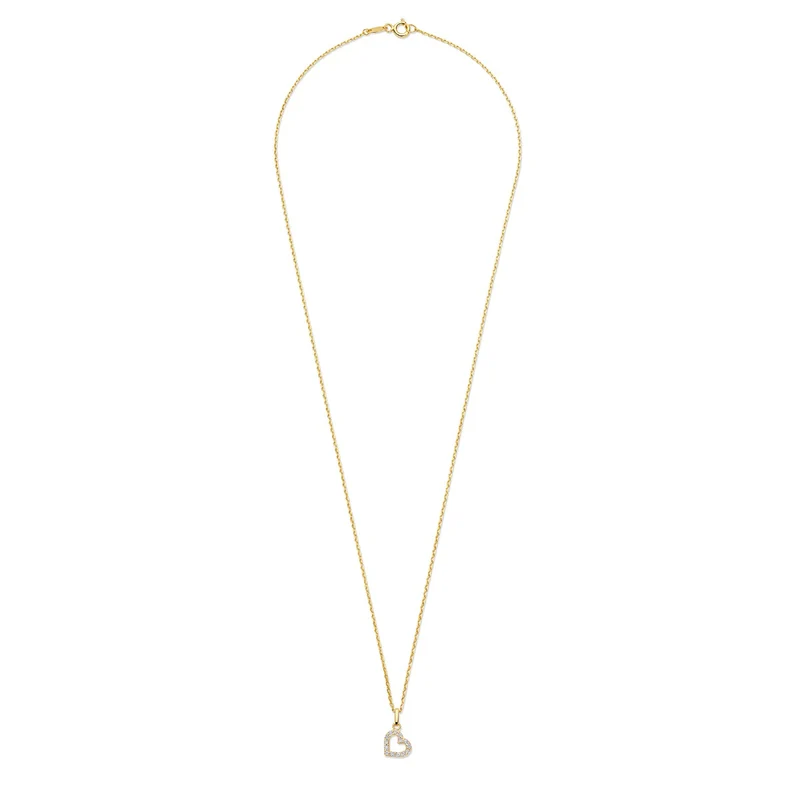Beloro Jewels Monte Napoleone Valentina 9 karaat ketting met zirkonia BO340046