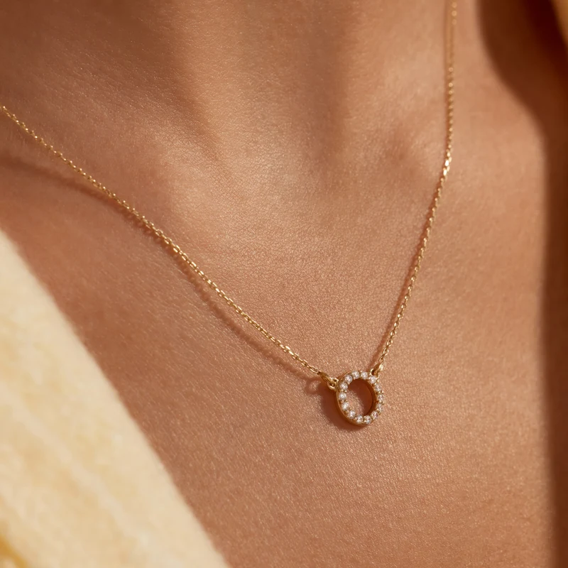 Beloro Jewels Monte Napoleone Irene 9 karaat ketting met zirconia stenen BO340048