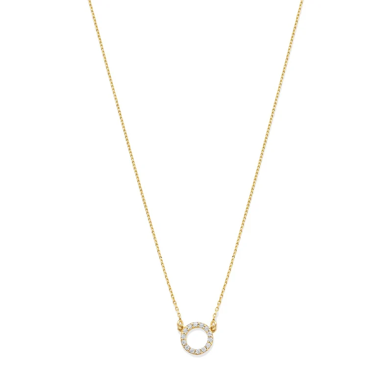 Beloro Jewels Monte Napoleone Irene 9 karaat ketting met zirconia stenen BO340048