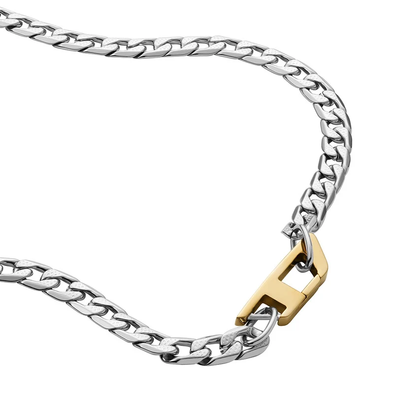 Diesel Steel Silver-coloured Necklace DX1343040 (Length: 60.00 cm)