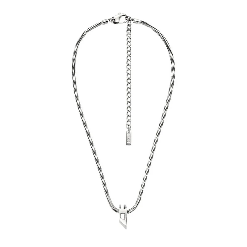 Diesel D Logo Stainless Steel Unisex Necklace DX1672040