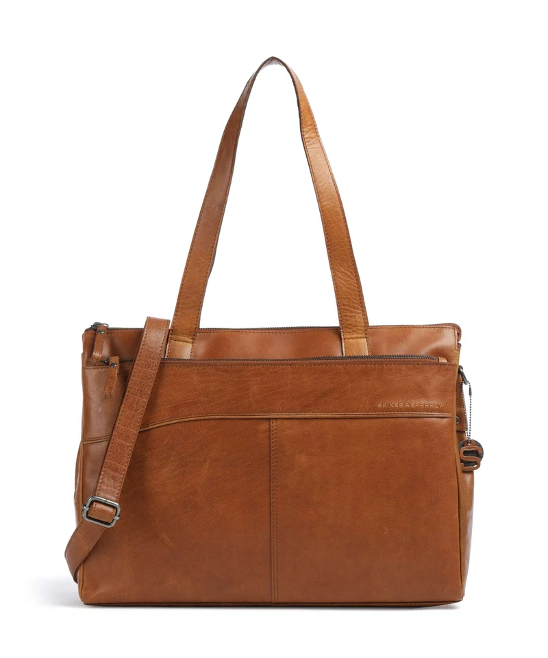 Spikes & Sparrow Bronco Yasmijn Bolsa shopping brandy