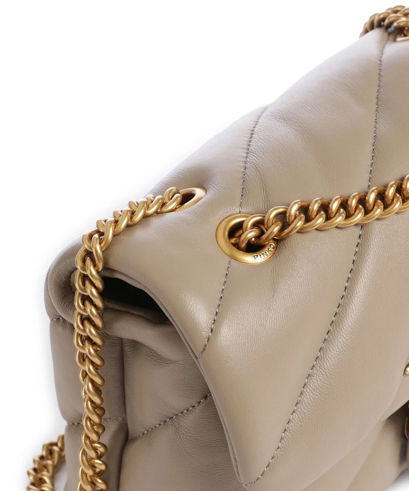 Pinko Love Puff Mini Bolso de hombro grigio talpa/antique gold