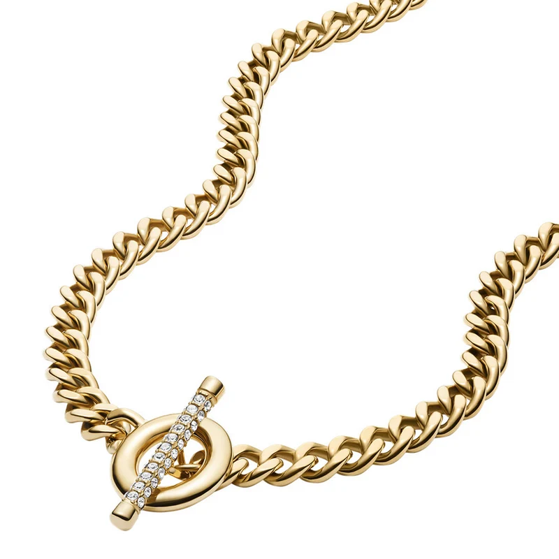 Fossil Carlie T-Bar Stainless Steel Women's Necklace JF04956710