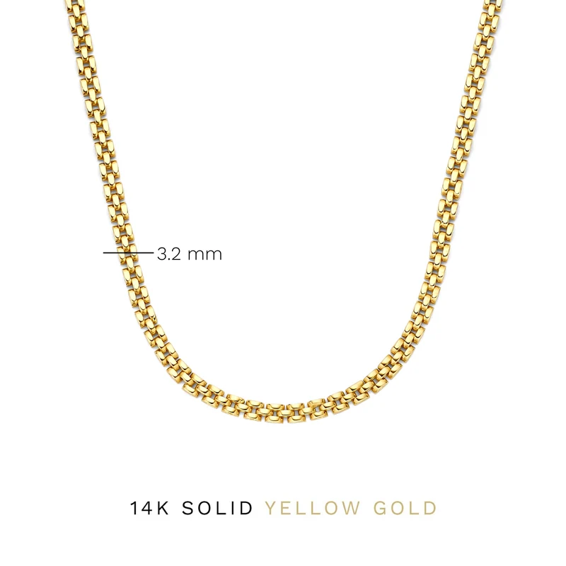 Isabel Bernard Aidee Rosine 14 Karaat Gouden Schakelketting IB340164