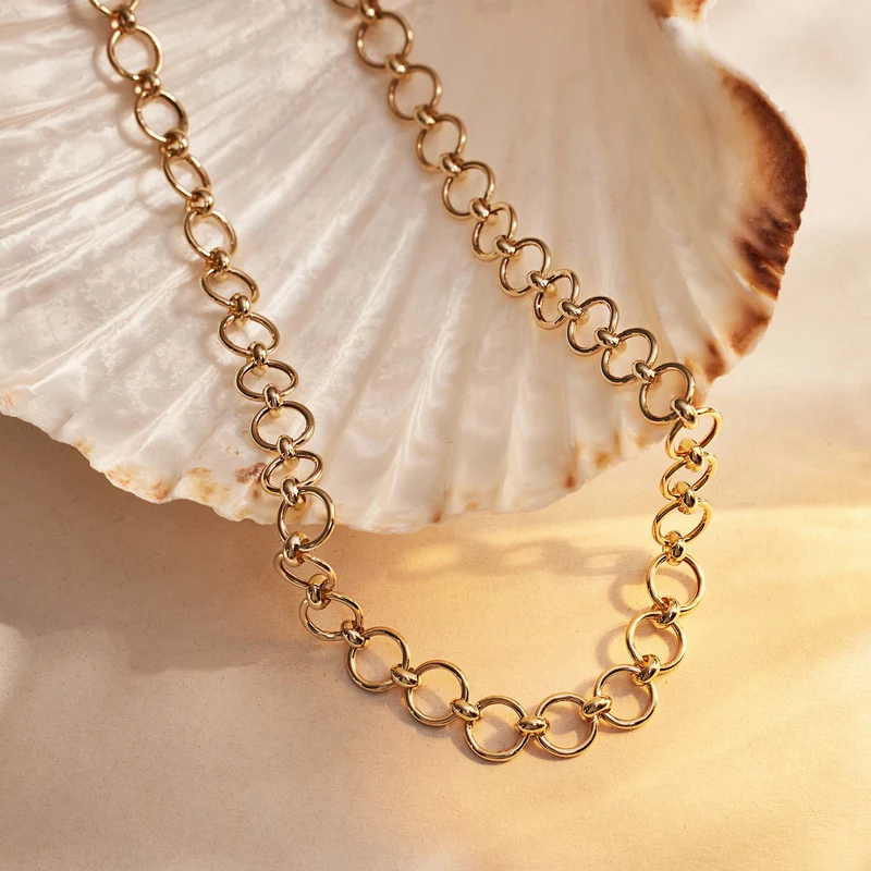 Isabel Bernard Belleville Axelle 14 Karaat Gouden Schakelketting IB340163