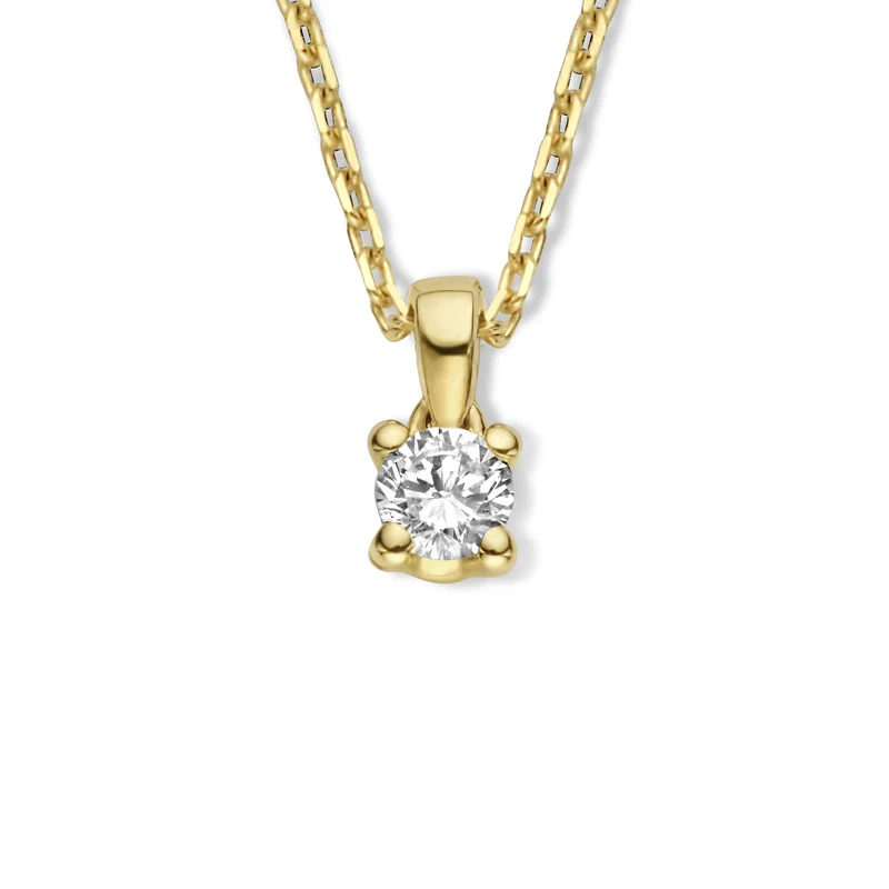 Isabel Bernard De la Paix Celesse 14 karaat gouden collier | diamant 0.07 ct | IBD350002