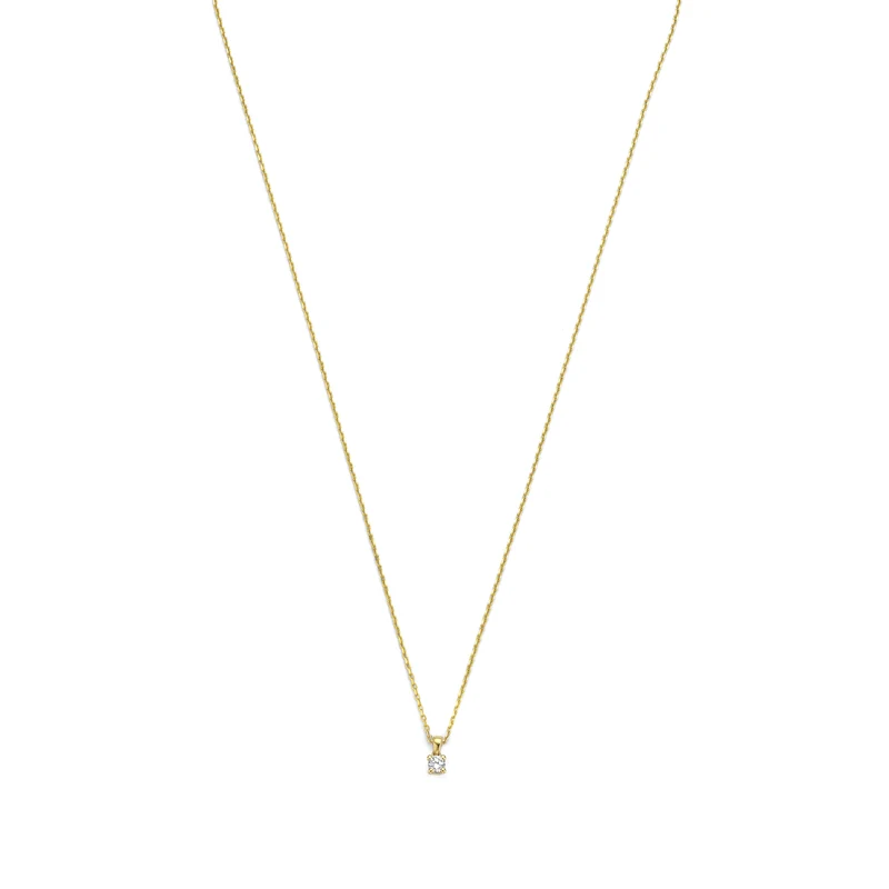 Isabel Bernard De la Paix Celesse 14 karaat gouden collier | diamant 0.07 ct | IBD350002