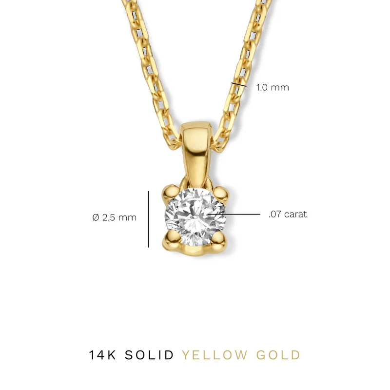 Isabel Bernard De la Paix Celesse 14 karaat gouden collier | diamant 0.07 ct | IBD350002
