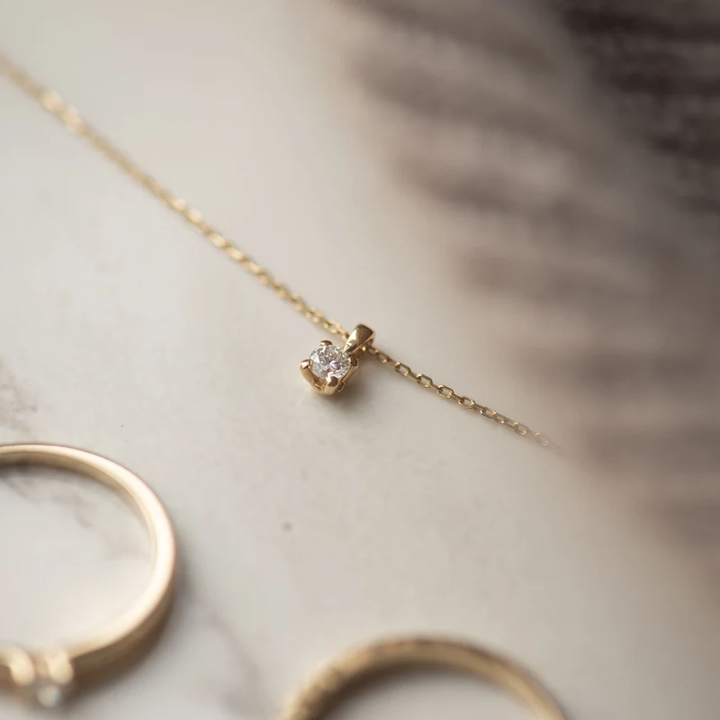 Isabel Bernard De la Paix Christine 14 karaat gouden collier | diamant 0.10 ct | IBD350003