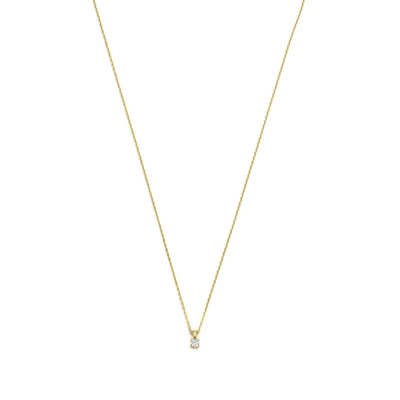 Isabel Bernard De la Paix Christine 14 karaat gouden collier | diamant 0.10 ct | IBD350003