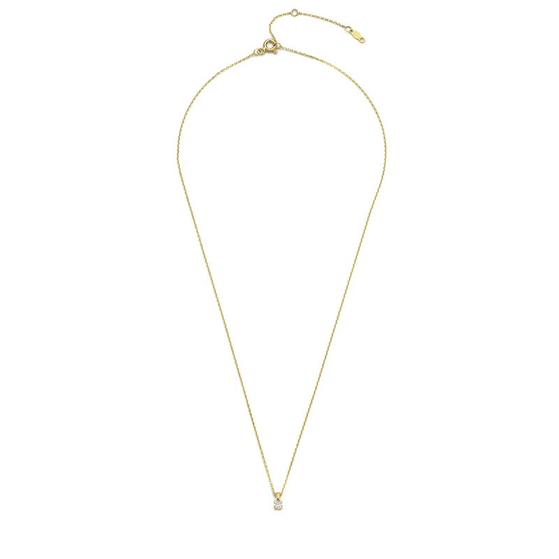 Isabel Bernard De la Paix Christine 14 karaat gouden collier | diamant 0.10 ct | IBD350003