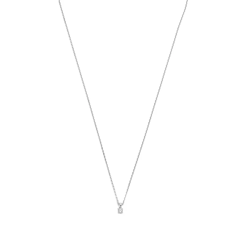 Isabel Bernard De la Paix Celesse 14 karaat witgouden collier | diamant 0.07 ct | IBD350005
