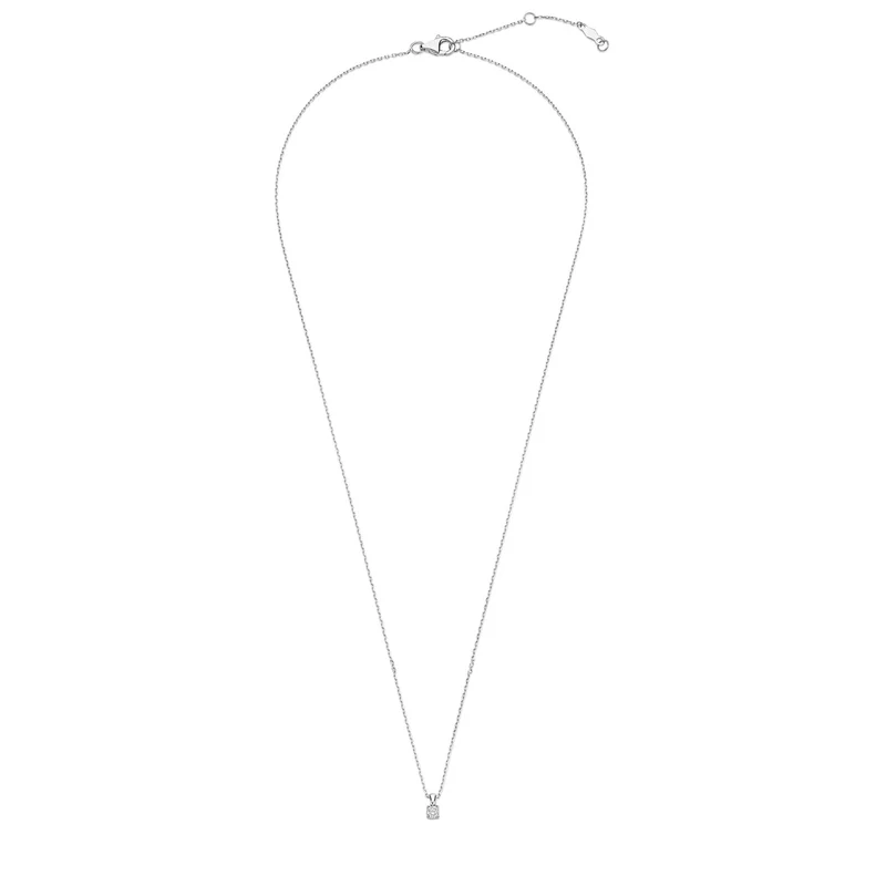Isabel Bernard De la Paix Celesse 14 karaat witgouden collier | diamant 0.07 ct | IBD350005