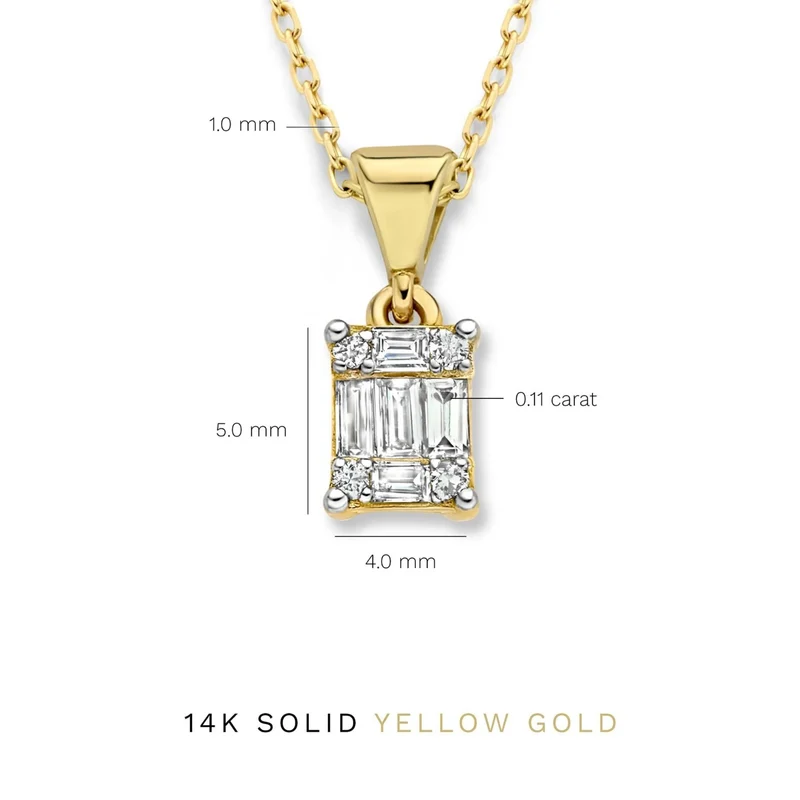 Isabel Bernard De la Paix Maxime 14 Karaat Gouden Collier | Diamant 0.11 ct | IBD350017
