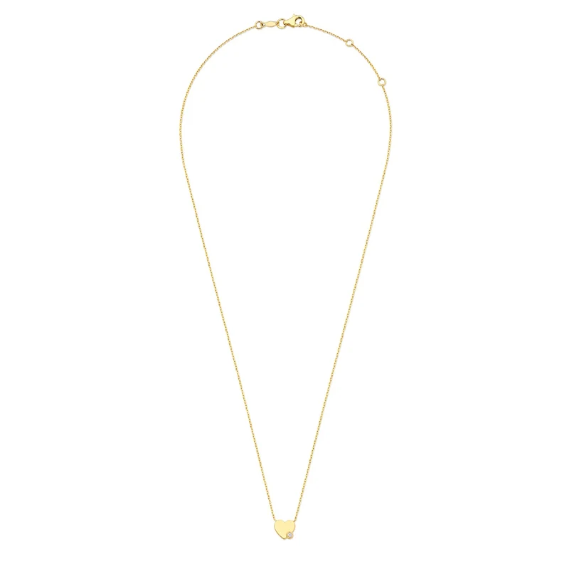 Isabel Bernard De la Paix Amore 14 karaat gouden collier met diamant 0.02 karaat IBD350028