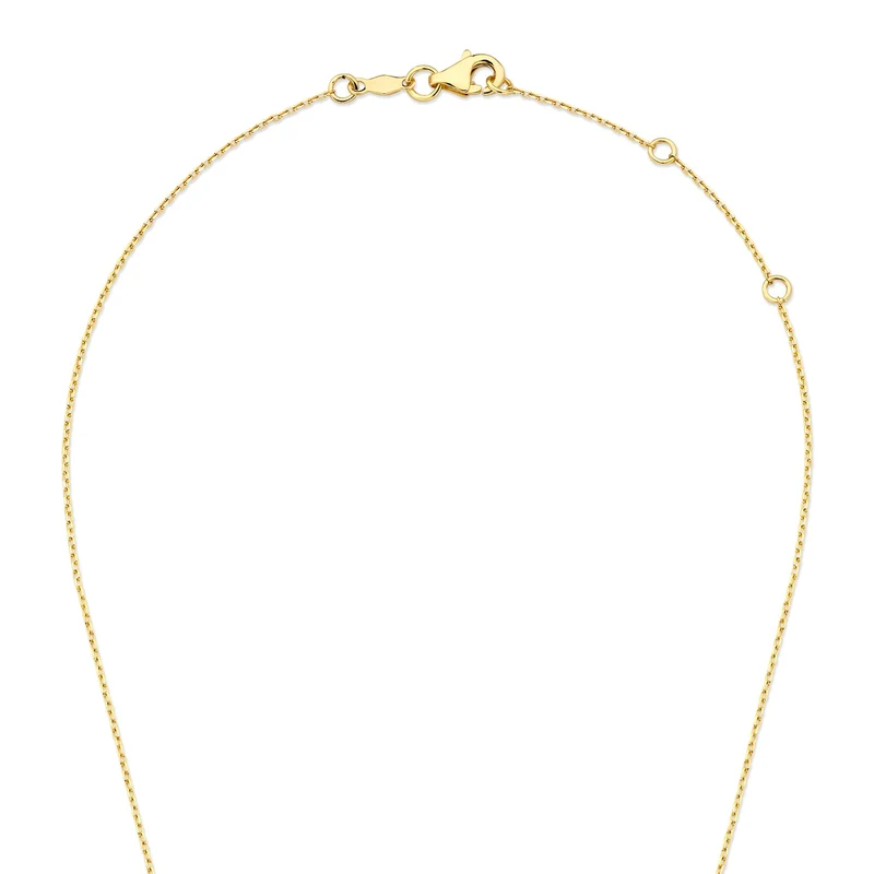 Isabel Bernard De la Paix Amore 14 karaat gouden collier met diamant 0.02 karaat IBD350028