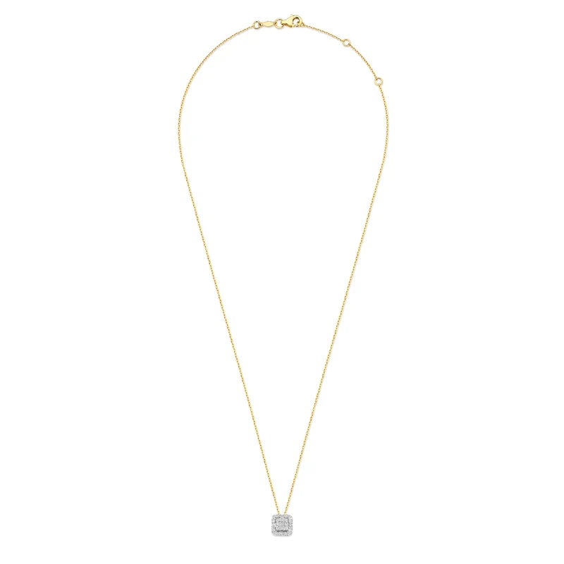 Isabel Bernard De la Paix Elena 14 karaat gouden ketting met diamant 0.18 ct IBD350030