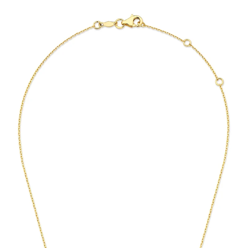 Isabel Bernard De la Paix Elena 14 karaat gouden ketting met diamant 0.18 ct IBD350030