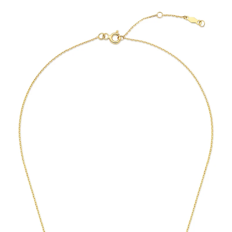 Isabel Bernard De la Paix Léna 14 karaat gouden ketting met diamant 0.03 ct IBD350029