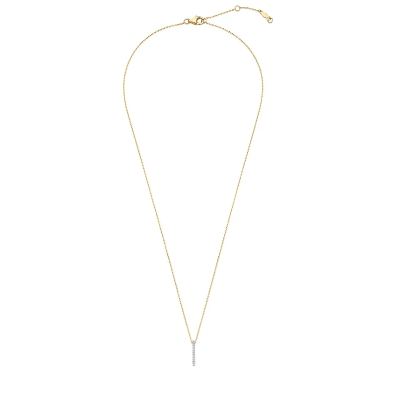 Isabel Bernard De la Paix Flavie 14 karaat gouden collier met diamant 0.06 karaat IBD350032