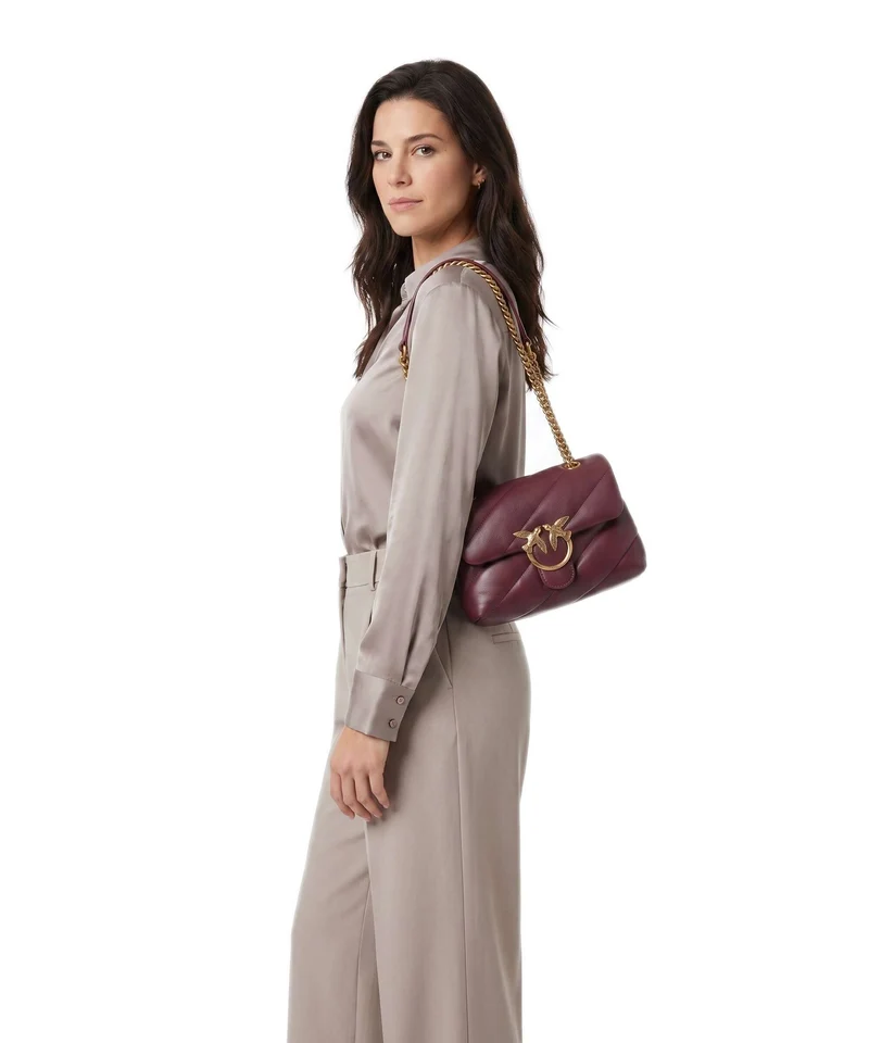 Pinko Love Puff Mini Bolso de hombro ribes intenso/antique gold