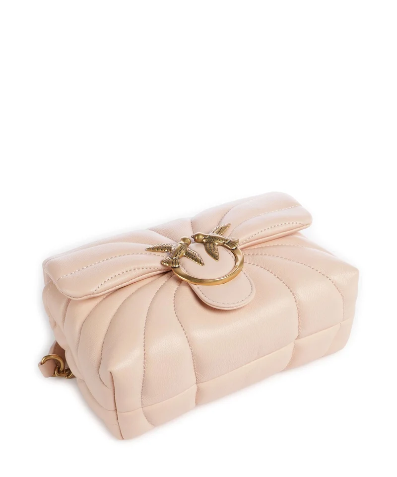 Pinko Love Puff Mini Bolso de hombro rosa cammeo/antique gold