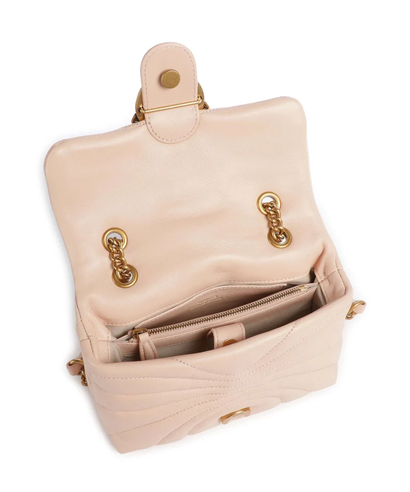 Pinko Love Puff Mini Bolso de hombro rosa cammeo/antique gold