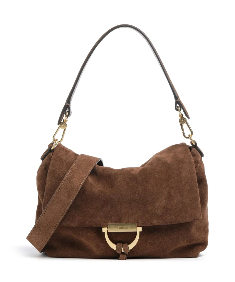 Abro Suede Temi Medium Bolso de hombro wood
