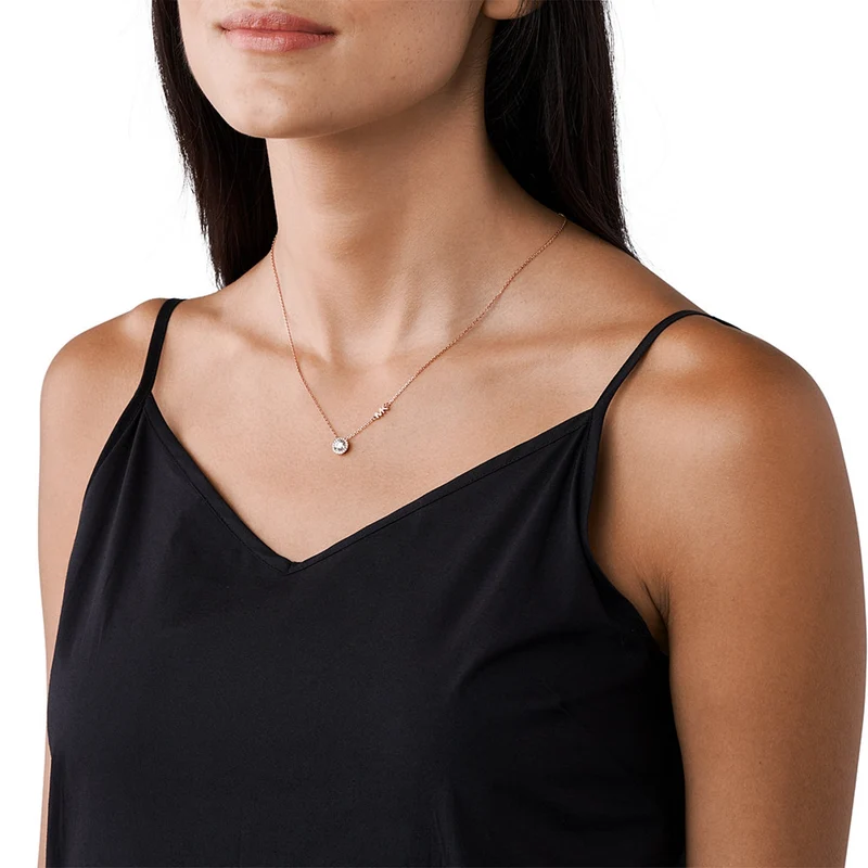 Michael Kors Premium 925 Sterling Silver Rosegolden Necklace MKC1208AN791 (Length: 40.50 - 45.50 cm)