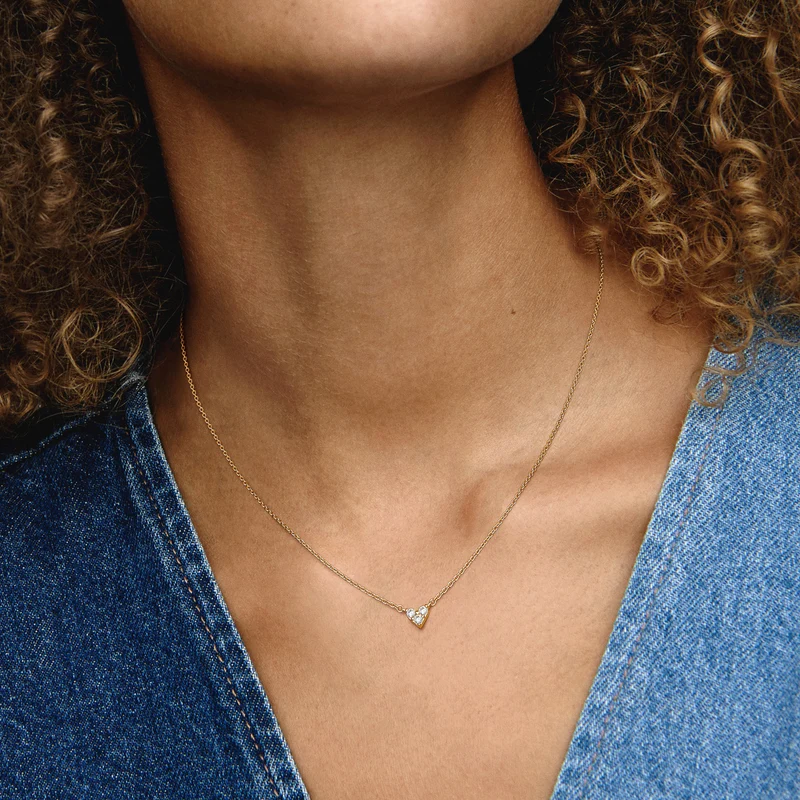 Pandora Timeless Gold-coloured Necklace 363014C01-45with14 Carat Gold Plating