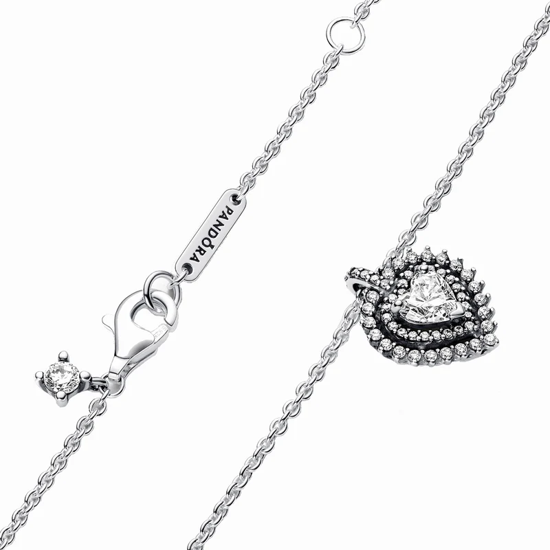 Pandora Timeless 925 Sterling Zilveren Heart Ketting 393099C01-45