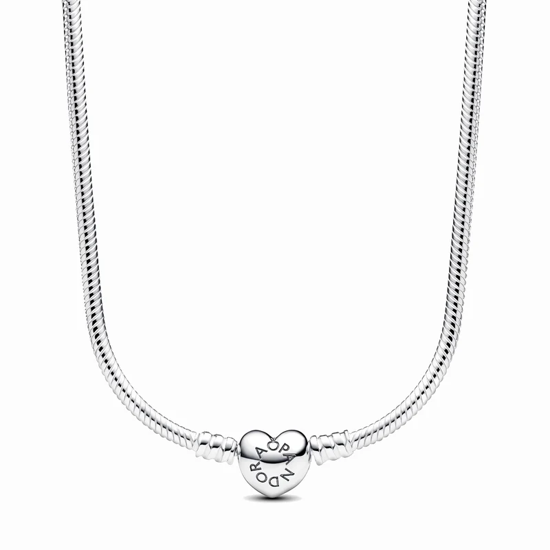 Pandora Moments 925 Sterling Silver Snake Chain Necklace 393091C00-45