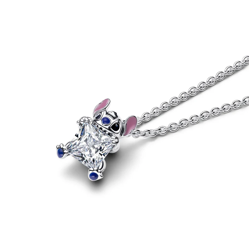 Pandora Collabs 925 Sterling Silver Disney Stitch Necklace 393743C01-45