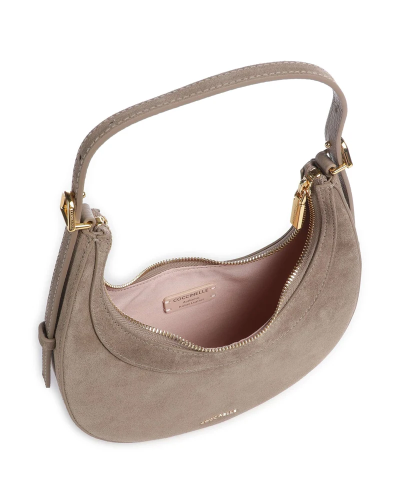 Coccinelle Whisper Suede Bolso de hombro warm taupe