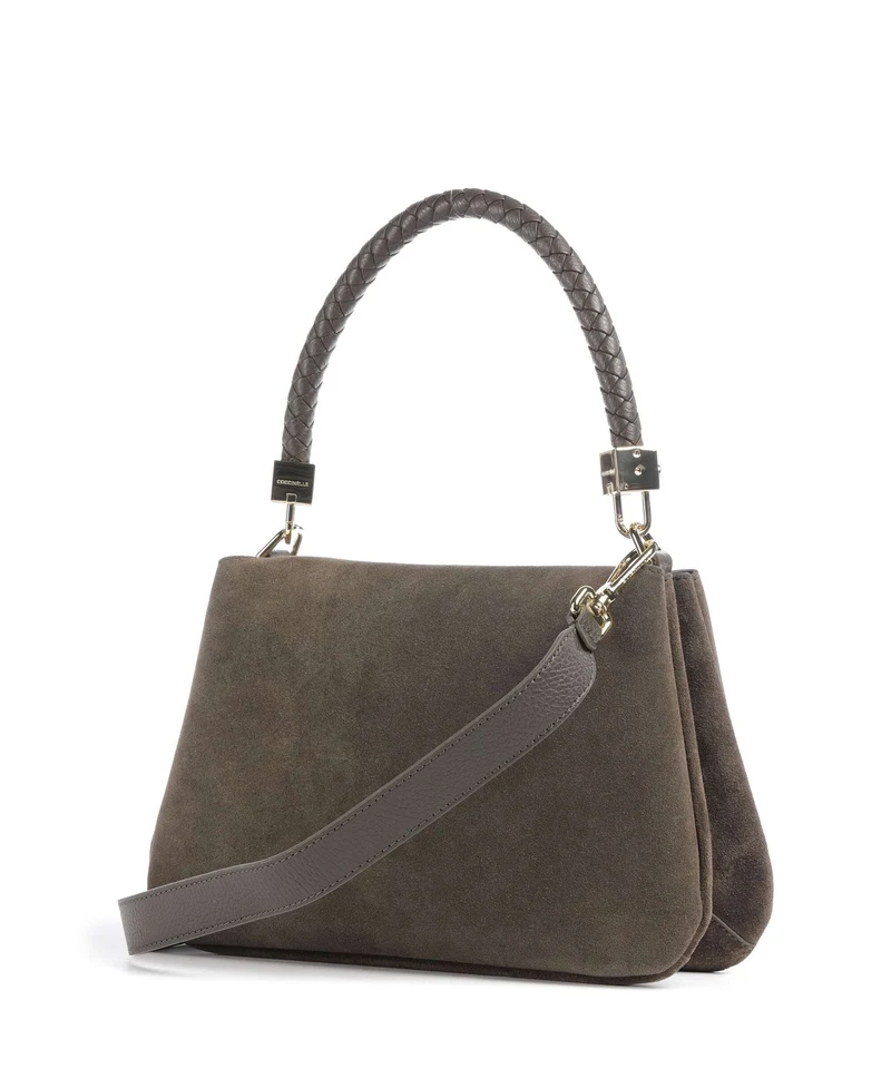 Coccinelle Tiggy Suede Bolso de hombro fango
