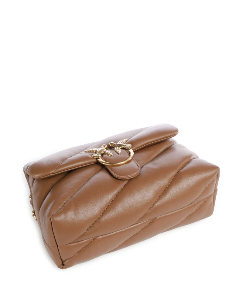 Pinko Love Puff Classic Bolso de hombro marrone cognac/antique gold