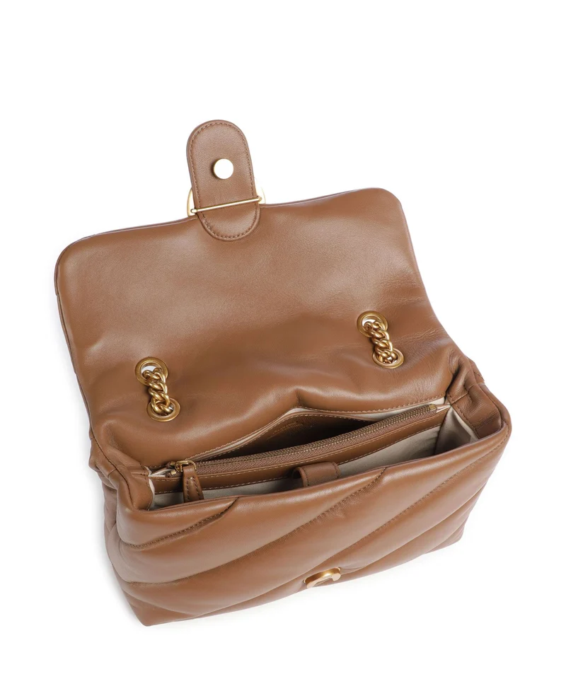 Pinko Love Puff Classic Bolso de hombro marrone cognac/antique gold