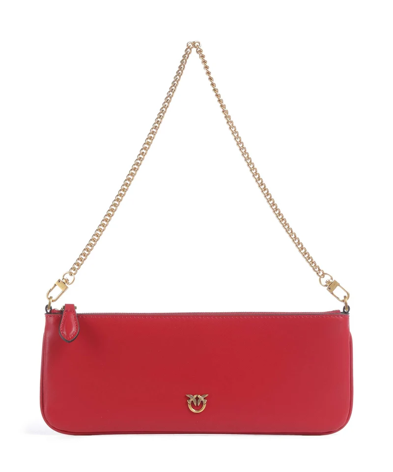 Pinko Flat Horizontal Bolso de hombro rosso rio/antique gold