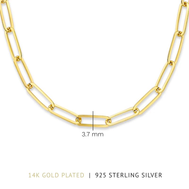 Parte Di Me Bibbiena Poppi Felice 925 Sterling Zilveren Gold Plated Schakelketting PDM34092