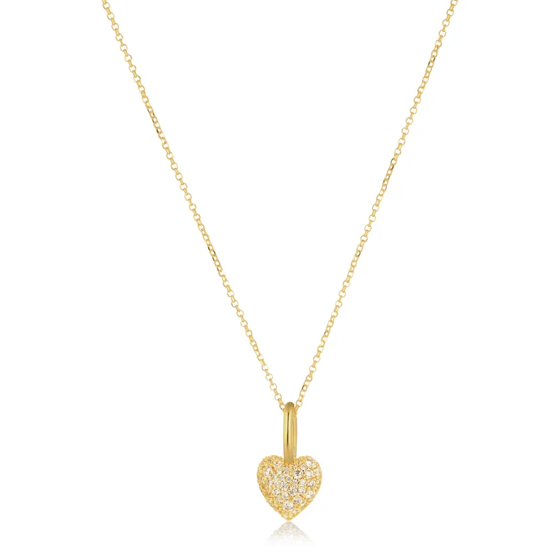 Sif Jakobs Caro Gold Plated Zirconia Necklace SJ-P72356-CZ-YG