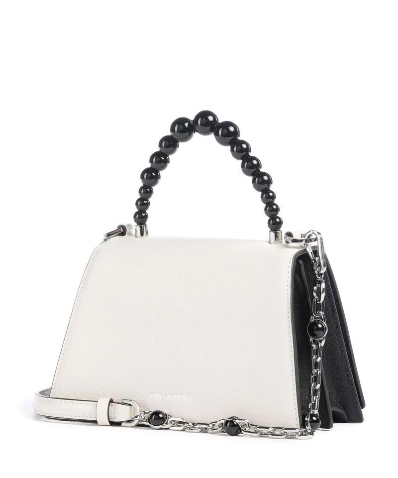 Karl Lagerfeld K/Signature 2.0 Small Pearls Bolso de mano white/black