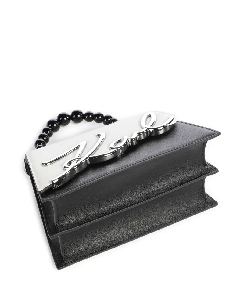 Karl Lagerfeld K/Signature 2.0 Small Pearls Bolso de mano white/black