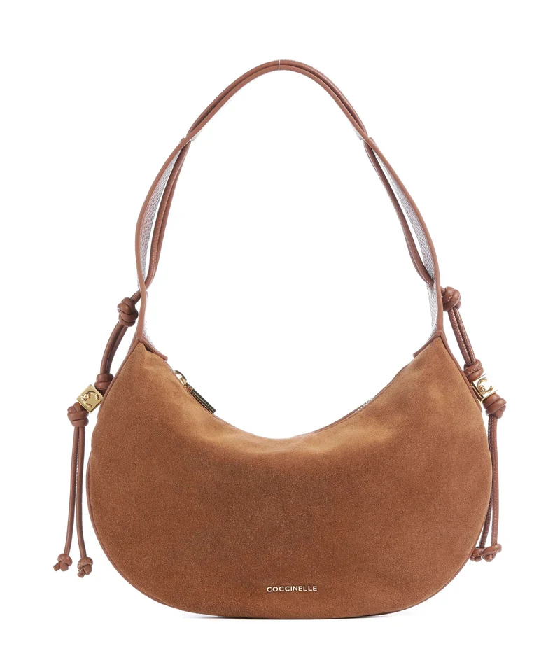 Coccinelle Thess Suede Bolso de hobo cognac