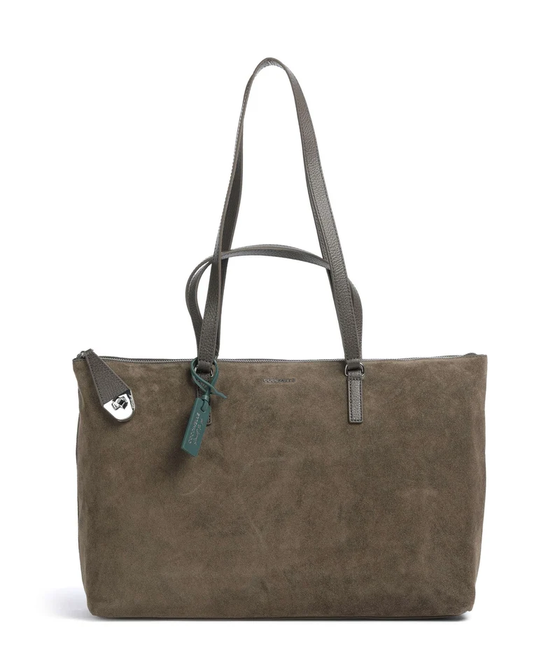 Coccinelle Beat Generation Suede Bolsa shopping fango