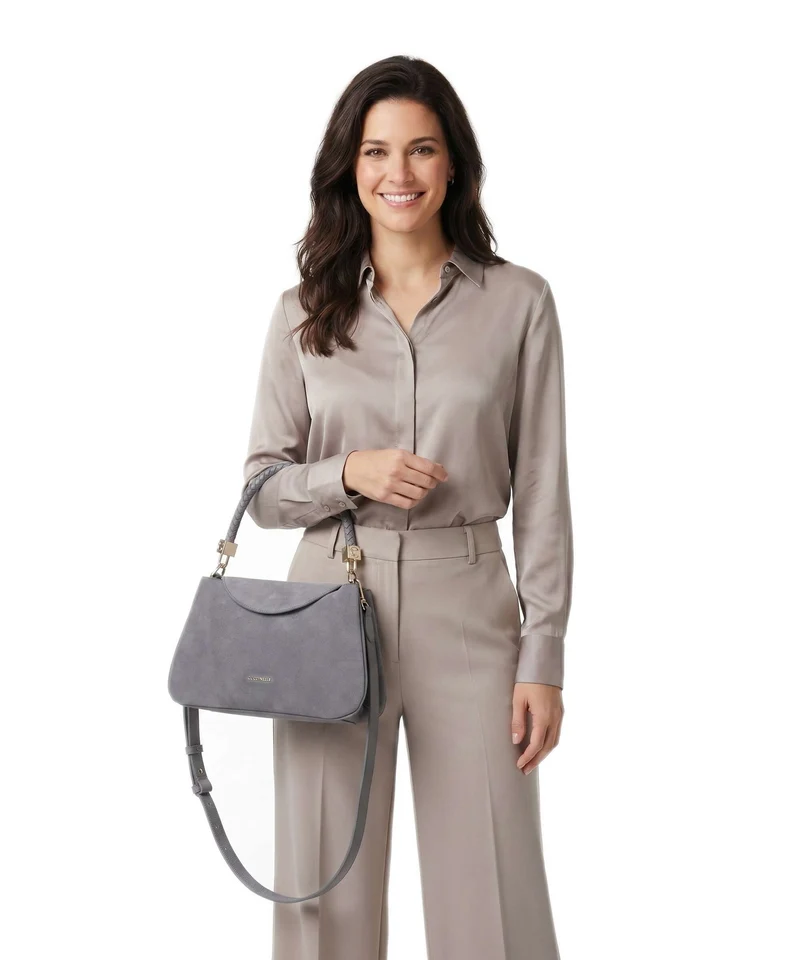 Coccinelle Tiggy Suede Bolso de hombro stove