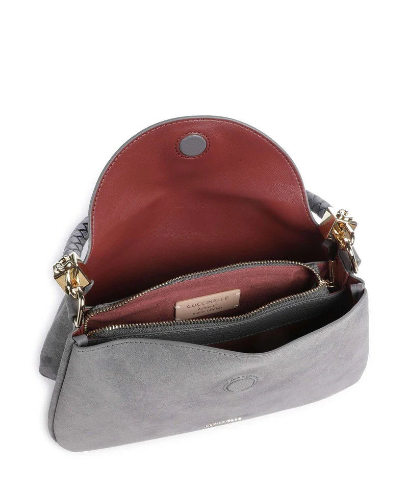 Coccinelle Tiggy Suede Bolso de hombro stove