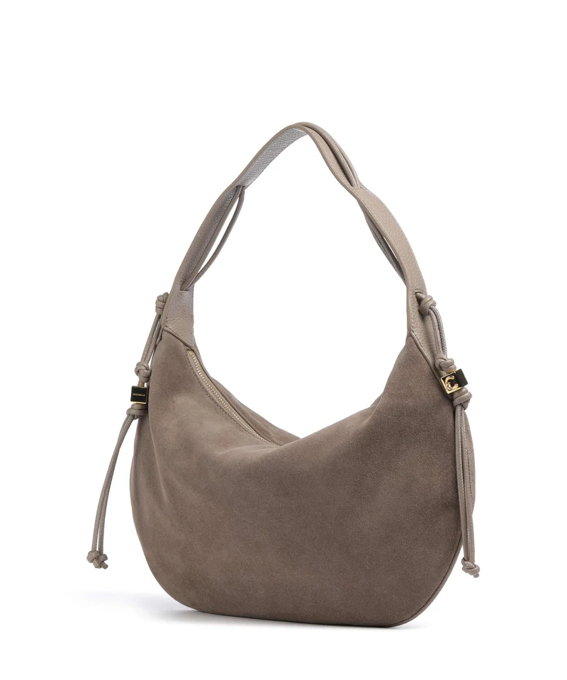 Coccinelle Thess Suede Bolso de hobo warm taupe