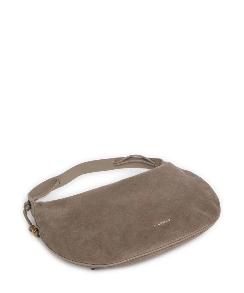 Coccinelle Thess Suede Bolso de hobo warm taupe