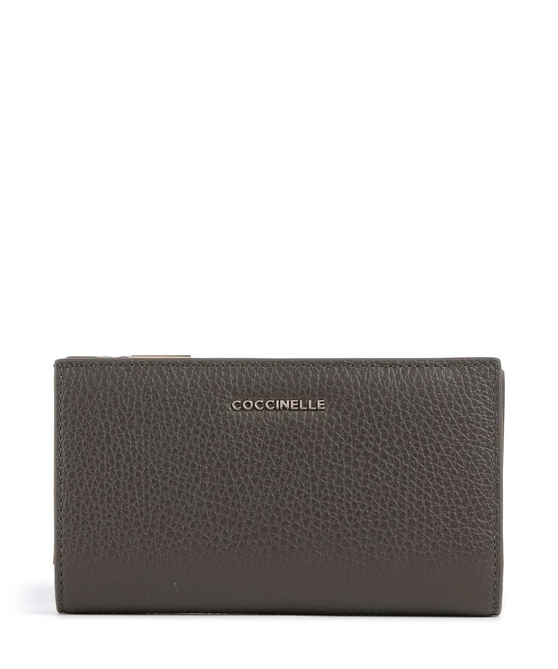Coccinelle Metallic Soft Monedero fango